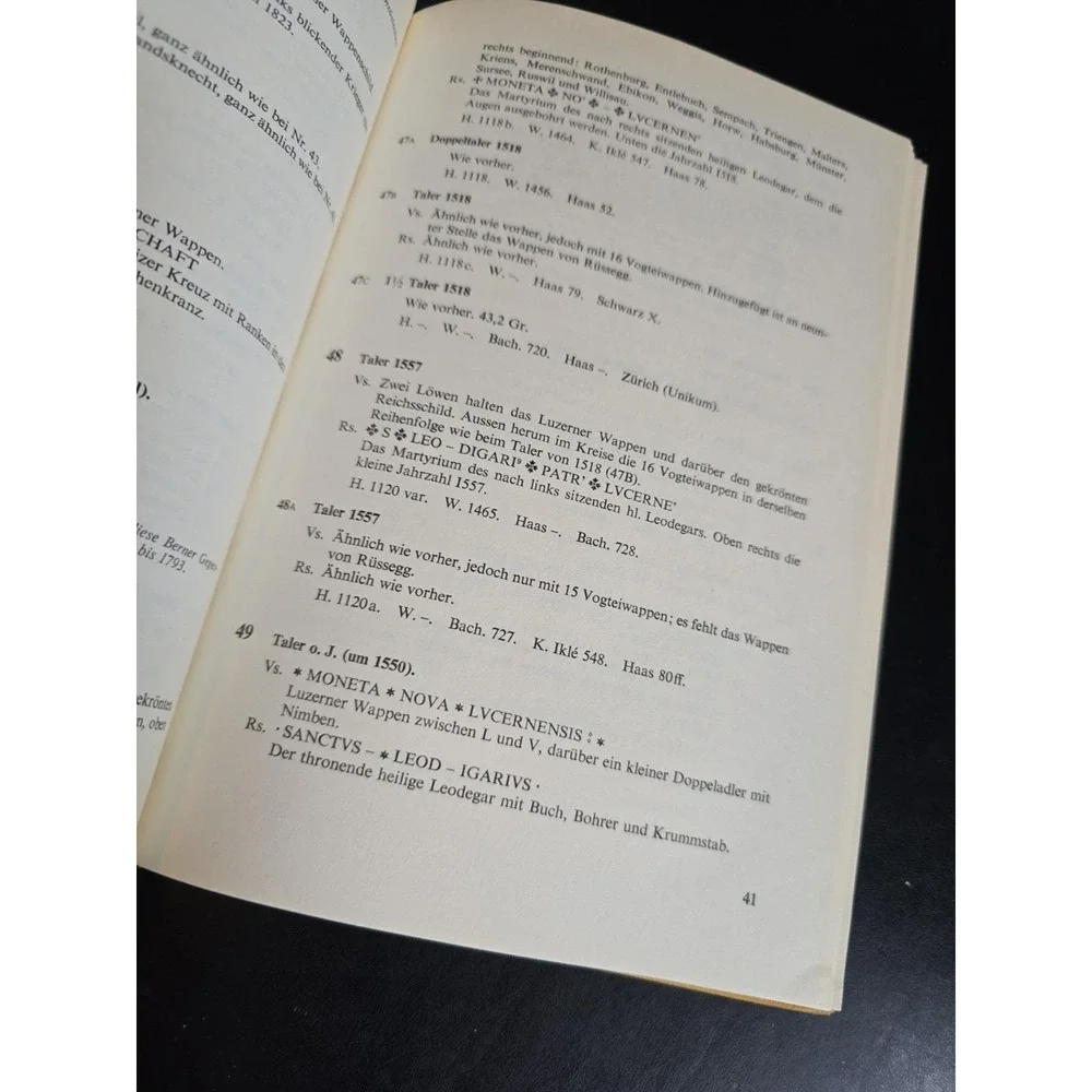 1966 1ST Edition HARDCOVER Die Taler Der Schweiz by JP Divo Swiss Talers German